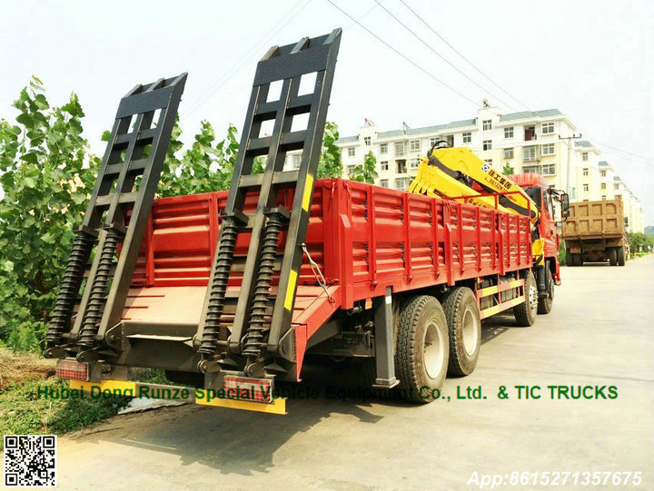 DRZ 8x4 Lorry Truck Mounted Crane XCMG Cranes 12T Knuckle Boom Hydraulic Ladder