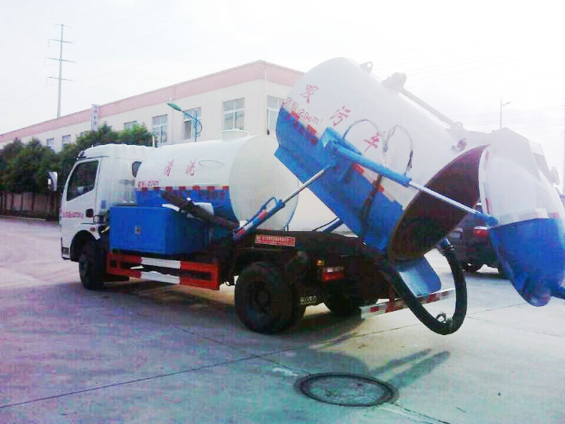 Cleaning-vacuum Truck Pressure Water Clean Truck Two Tank 2.74+2.94m3