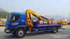 Dongfeng Flat Bed Truck Crane 10 Tons Crane Truck Knuckle Boom Euro 3, 6