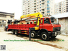 DRZ 8x4 Lorry Truck with 12T Telescopic Boom Crane And Hydraulic Ladder for Loading Excavator