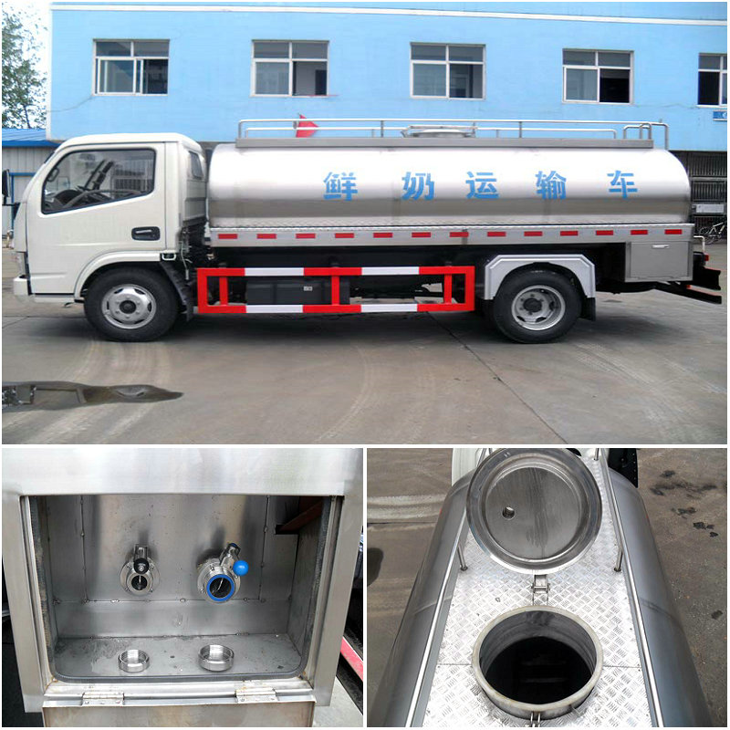 Dongfeng 5CBM Milk Tank Truck Insulated Milk Truck Stainless Steel Tanker 