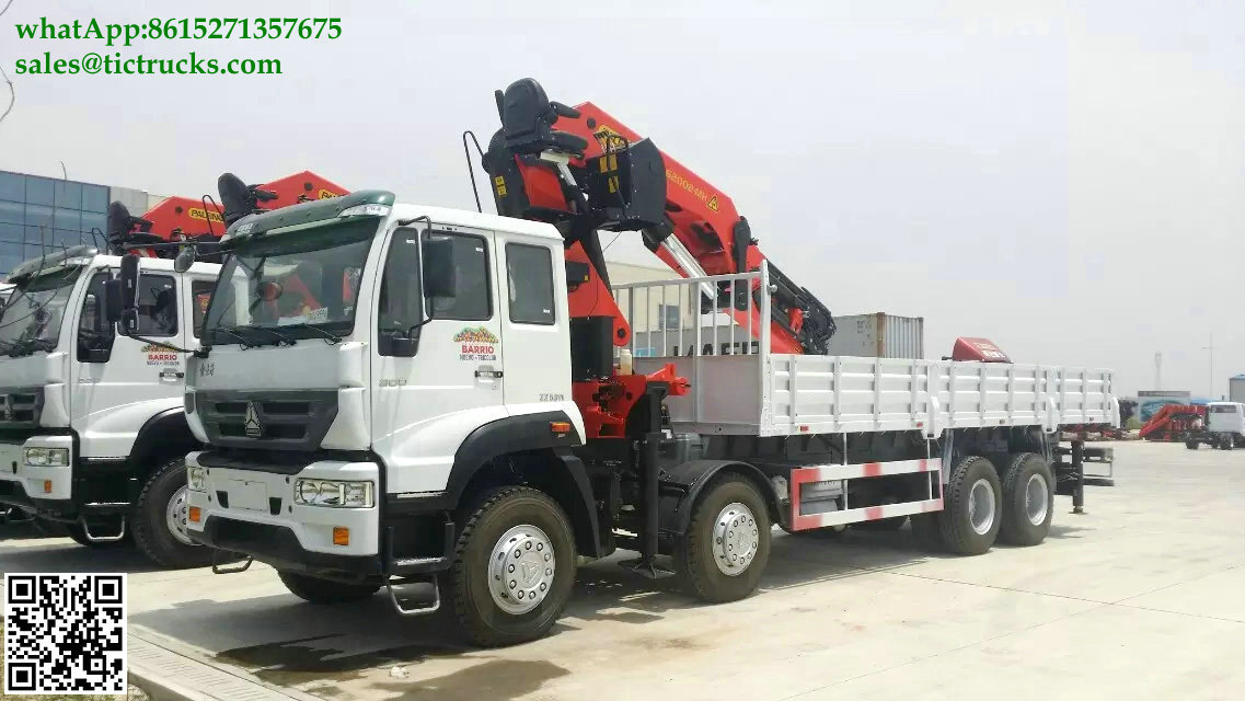 Lorry Truck Mounted Crane 57.8mT 8x4 Sino Truck Palfinger SPK62002MH Knuckle Boom 
