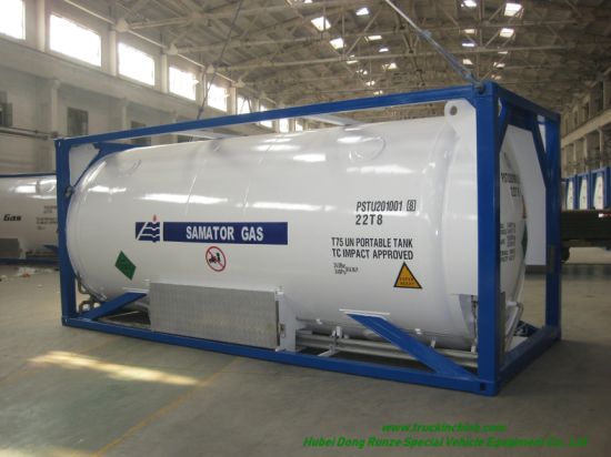 T75 ISO Tank Container Cryogenic for Liquid LNG, Oxygen, Nitrogen, Argon, 20FT Container Portable
