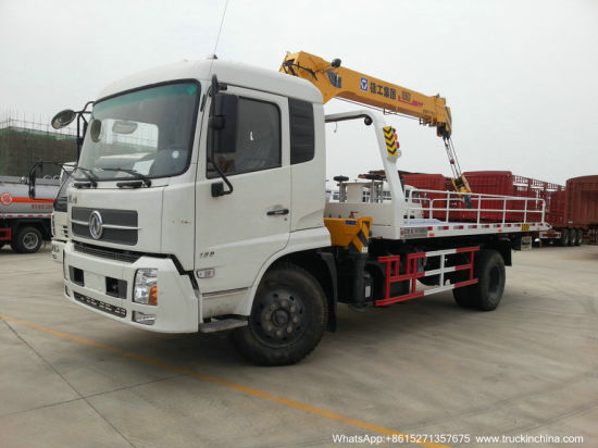 Flat Bed Wrecker with Loading Crane for Car Recovery on Road (5T -6T Crane Car carrier)