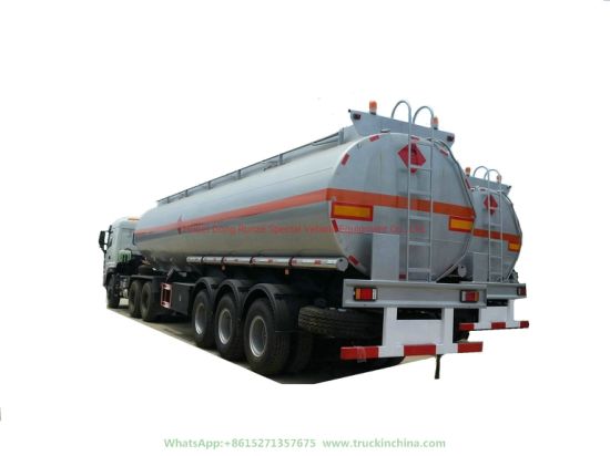 3 Axles Stainless Steel Tank Trailer for Drinking Water, Edible Oil, Liquid Food, Milk, Alcohol