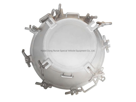 SS304, SS316L Stainless Steel Manhole Cover for Sulfuric Acid Tank, Dust Tank, Chemical Tanker Truck