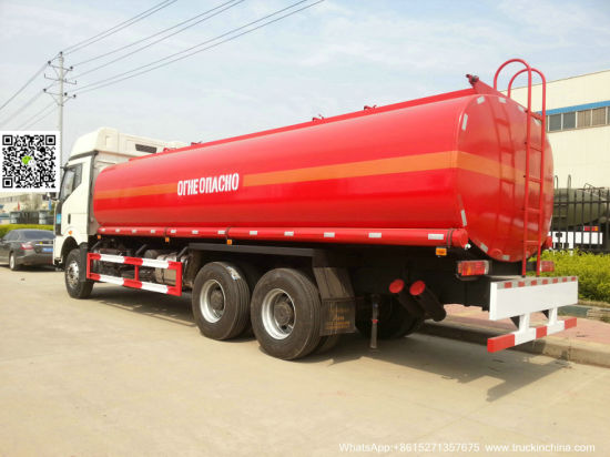 FAW Diesel Road Tanker Truck (24m3 Fuel Oil Bowser Refueling Truck with Oil Pumps Flowmeter Fuel Despenser for Fuel Express Door to Door Service)