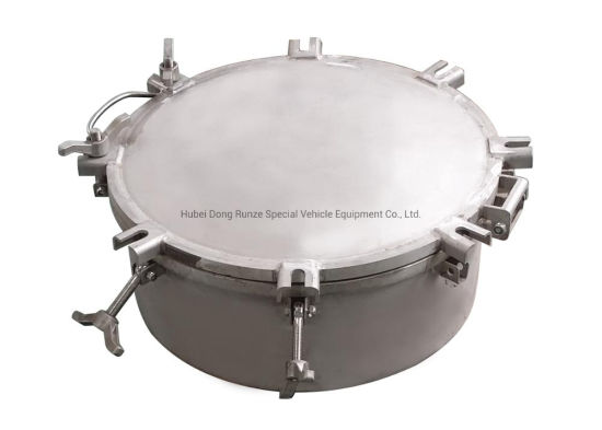 SS304, SS316L Stainless Steel Manhole Cover for Sulfuric Acid Tank, Dust Tank, Chemical Tanker Truck