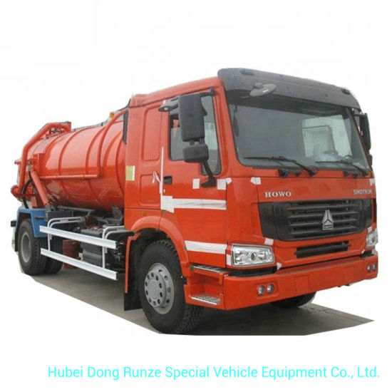 Sinotruk HOWO 6 Wheels VAC Tanker Sewage Sludge Truck with 8000L 12000L Septic Tank Rhd or LHD 4X4.4X2