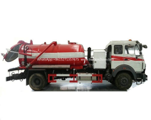 Beiben 1627 Vacuum Tanker Combined Sewer Jetting Tank a 6000ltrs of Solid Liquid Human Waste Tank Part B 4000litrs of Clean Water for Cleaning and Flushing