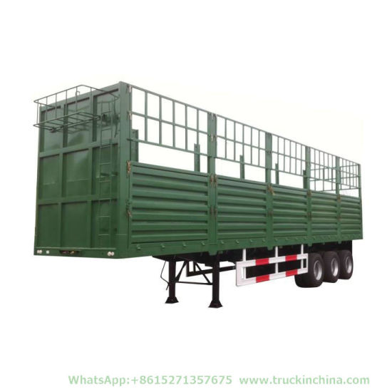 Customized 3axles Livestock Cargo Transport Trailer 40t-60t