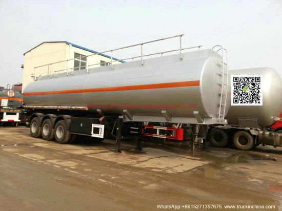 3 Axles Stainless Steel Tank Trailer for Drinking Water, Edible Oil, Liquid Food, Milk, Alcohol