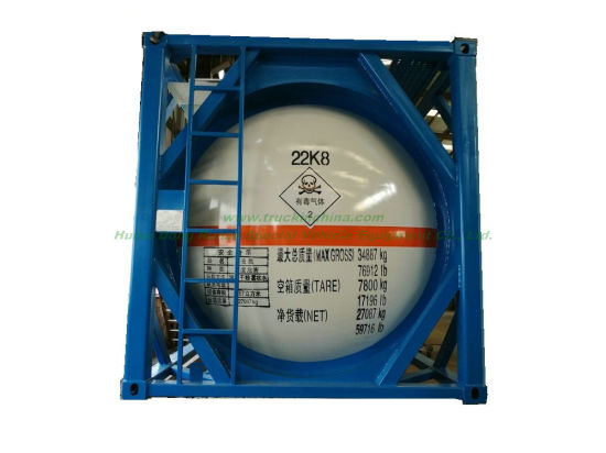 ISO Liquid Chlorine Ahf Tank Containers 20FT 21670 Liters (27Ton) Class 8 Cl2 Un1791 Hydro Test Pressure 1.95MPa