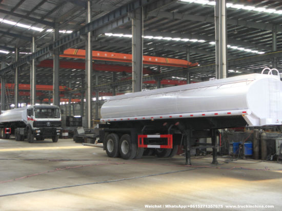 25t -30t Stainless Steel Tank Tanker Trailer for Transport Potable Water, Fresh Water, Produced Water, Spring Water, Edible Oil, Liquid Food, Alcohol