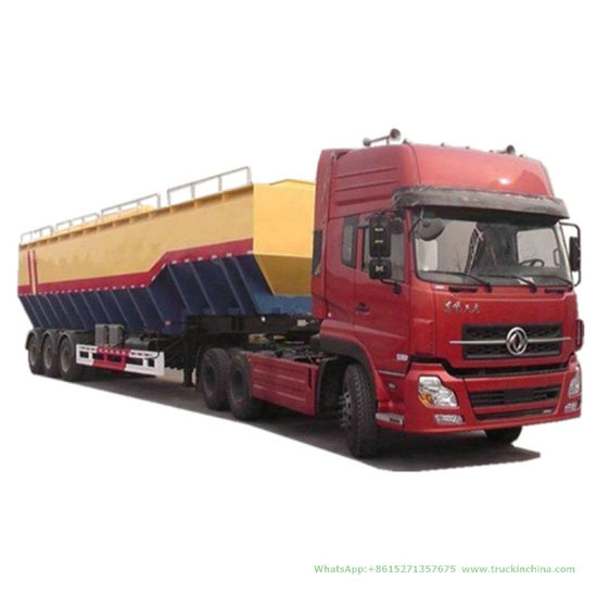Tri-Axles Bulk Feed Tank Semi Trailer Customized with Electric Pump Hydraulic System Transport Livestock Chicken Duck Goose Feed