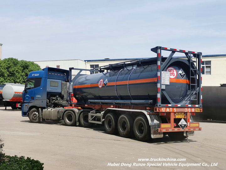 30FT Thionyl Chloride HCL Acid Tank Containers 21KL Q235B+PE