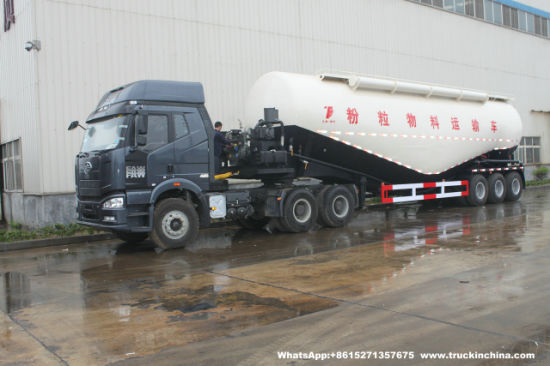 Customizing Heavy Duty 50t-70t Bulk Cement (Fly Ash, Flour, Powder Material) Transport Tanker Truck Semi Trailer