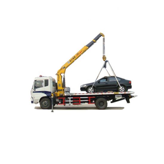 Dongfeng 8tons Wrecker Tow with 5tons Crane for Road Recovery Lifting Broken Cars