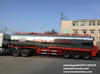  Insulated bitumen tanker trailer semitrailer 45cbm with two Burner heater export to Ghana