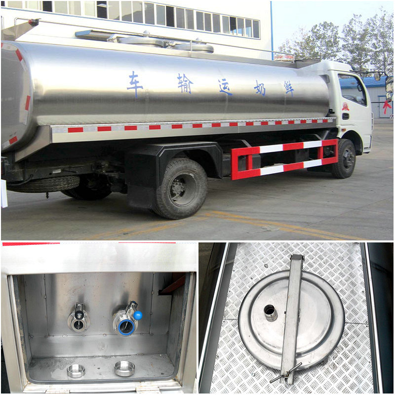 Dongfeng 8CBM Milk Tank Truck Insulated Milk Truck Stainless Steel Tanker 