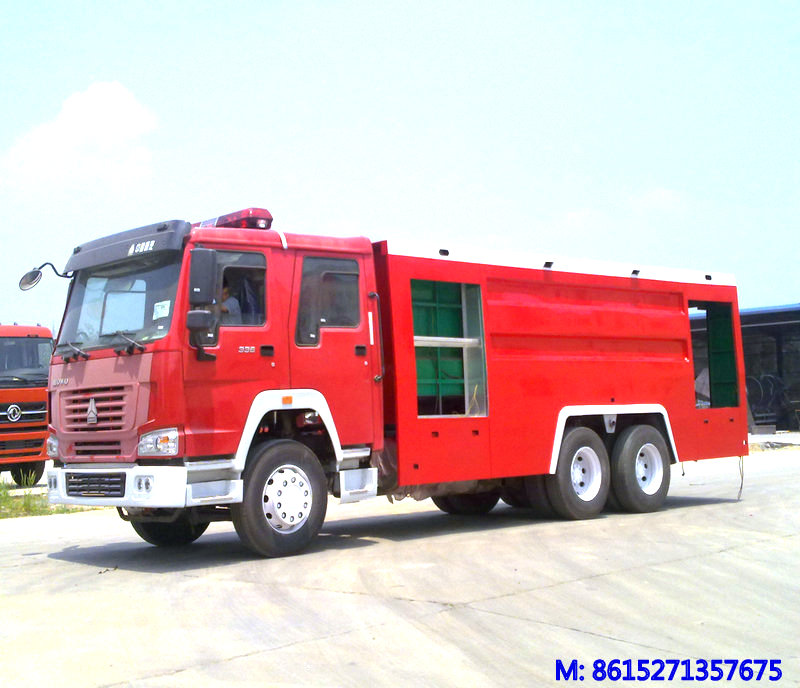 HOWO 6x4 Fire Trucks 8 ~12 Cbm Water And Foam <Customization LHD RHD>