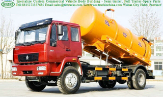 12000L Sinotruk HOWO 220 Hp 4x2 Suction Sewage Vacuum Tank Truck