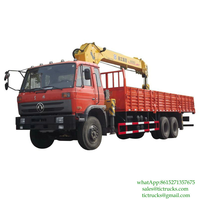 12T Truck Loading Crane 240HP Dongfeng Euro 3 ,6
