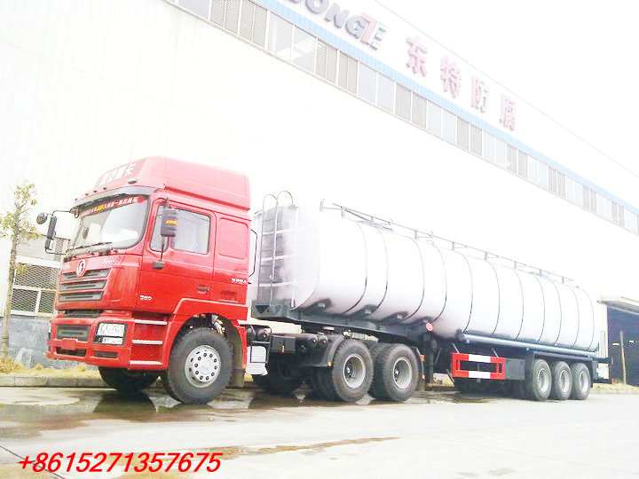 DTA Insulated Bitumen Tanker Trailer Semitrailer 50cbm with PUMP And SHACMAN Tractor