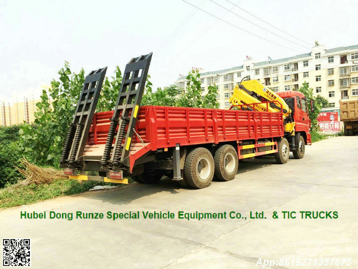 DRZ 8x4 Lorry Truck Mounted Crane XCMG Cranes 12T Knuckle Boom Hydraulic Ladder