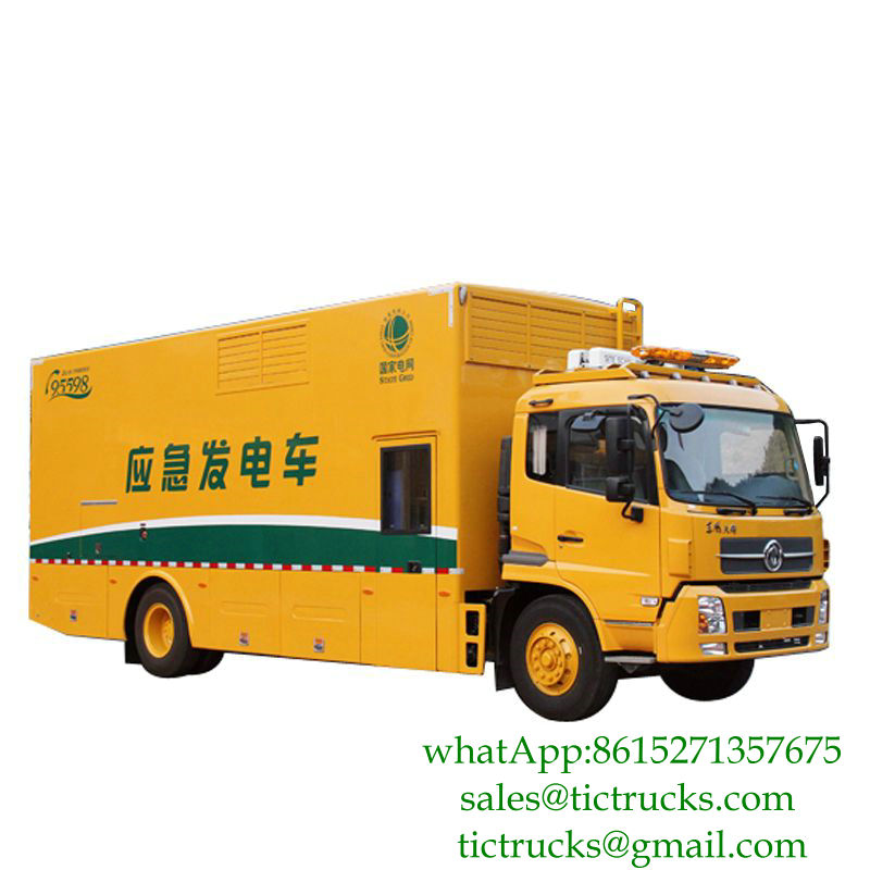 Dongfeng 300KW Truck Mounted Emergency Power Supply Unit CUMMINS Engine Euro 4 ,5