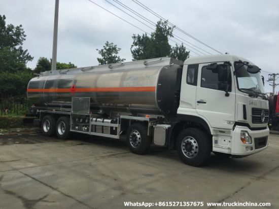 Dongfeng 12 Wheels Aluminum Alloy Fuel Tanker (8X4 Jet Oil Refueling Bowser 30cbm Diesel Delivery Refueling Truck)
