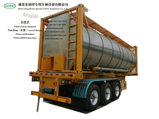 Phosphoric Acid Tank Container Swap Tank Insulated with Stainless Steel Steam Heating Pipe (Road Transport by 30FT ISO Container Trailers)