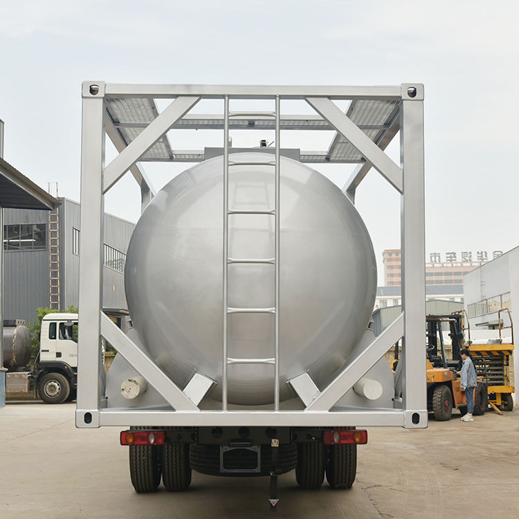 30FT Nitric Acid Above 70% HNO3 Storage Transport Tank Container ( Pure Aluminium Tank 22CBM)