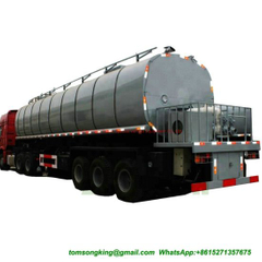 40cbm Thermal Insulation Asphalt Tank Semi-Trailer for Liquid Hot Bitumen Transport with Heating System Burners