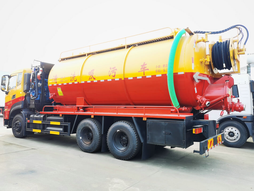 DFAC High Pressure Combined Sewer Jetting and Vacuum Truck Water Tank 7m3 Sewage Tank 9m3 Liquid Ring Vacuum Pump