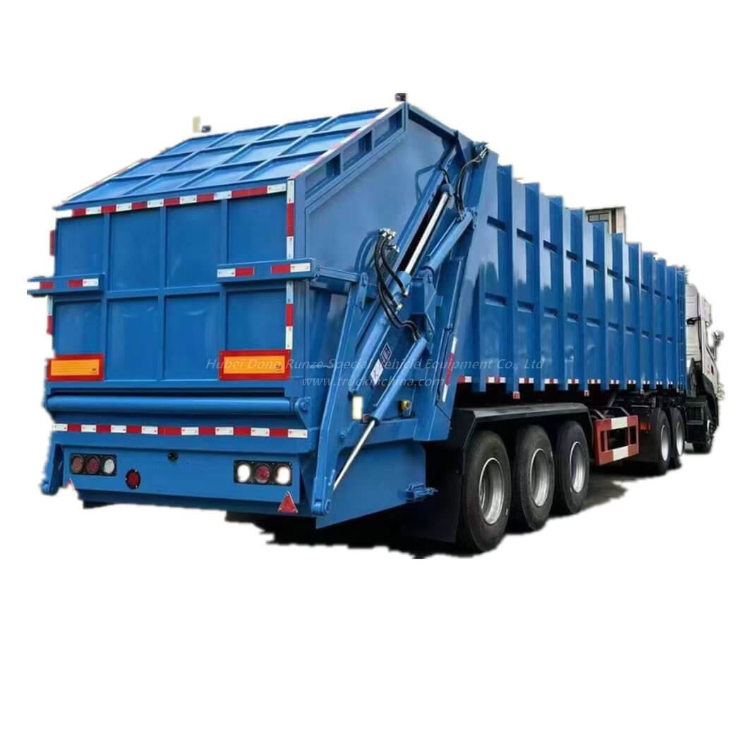 Wholesale Cbm Tri Axles Compressed Garbage Semi Trailer In Chinese Hubei Dong Runze Special