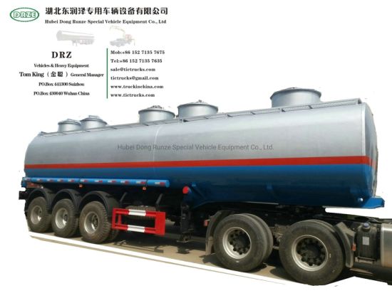 3 Axles Oil Tank Trailer (Carbon Steel/Stainless Steel Tank 5 Compartments 48, 000L for Diesel, Oil, Gasoline, Wast, Water, Petrol Road Transport)