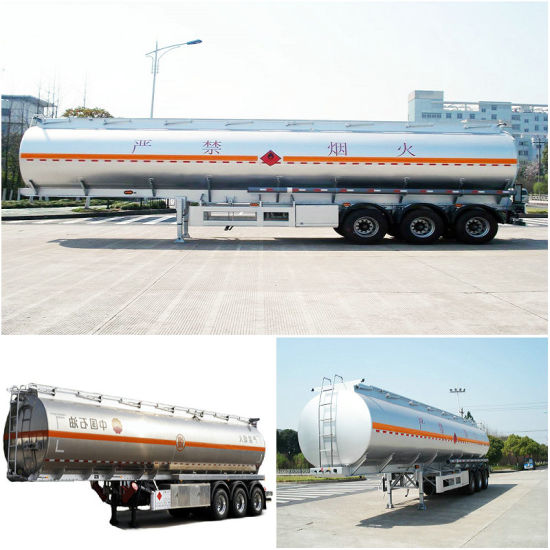 Straight Aluminum Tanker Trailer 42000L~44000L 3 Axle