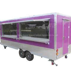 Mobile Potato Chips Making Machine Selling Food Trailer, Outdoor Street Food Trailer Cart