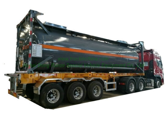 Un 1789 Isotank 30FT for Tank Container Road Transport Hydrochloric Acid (Muriatic Acid Strongly Acidic Hydronium Chloride ,HCl) 28,000liters