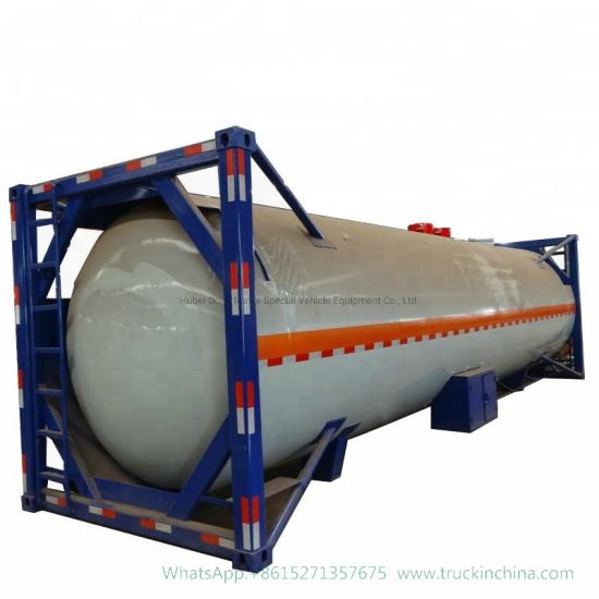 ISO LPG Propane Gas Tank Container 30FT (30000L Pressure Vessel Liquid Sulfur Dioxide, Lquid Gas, Isobutane, Dimethyl Ether 15-20T)
