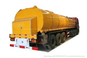 33t Asphalt Tanker for Liquid Hot Bitumen Transport with Heating System Rockwool Wraped Insulation with Baltur Diesel Oil Burner Generator