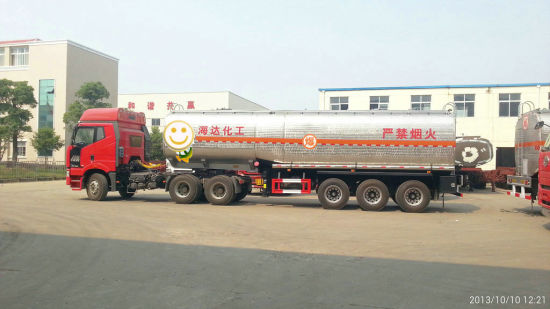 Stainless Steel 304 Food Oil Tanker Semi-Trailer 3 Axles Tank Capacity 45000L to 52000L Shell Polished