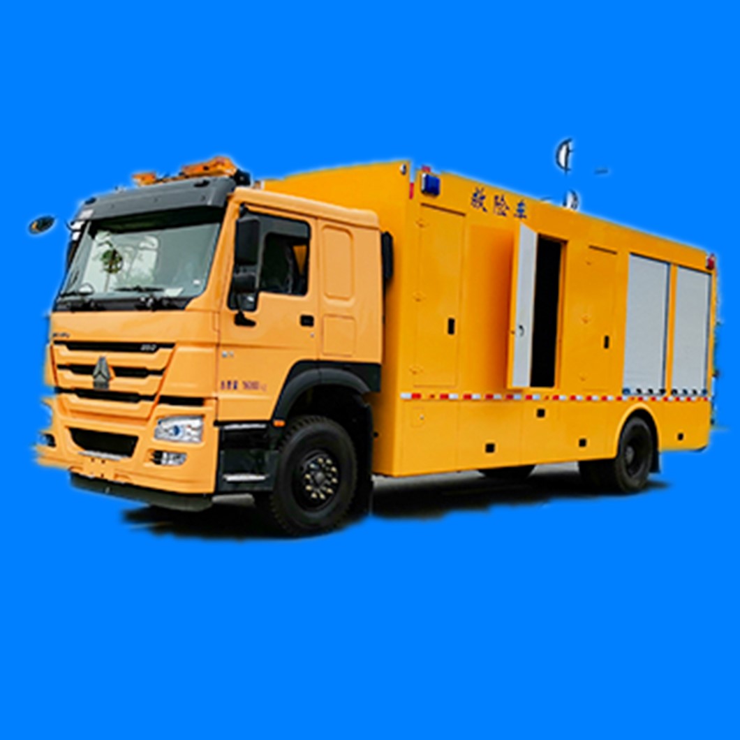 HOWO Engineering Rescue Truck Mounted with Generator Drainage Pump