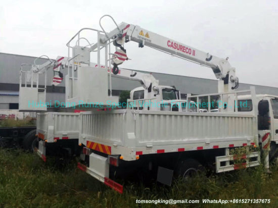 Brand Japan Crane Truck with Bucket Lift for Electric Companies with I. S. U. Z. U Engine 4kh1