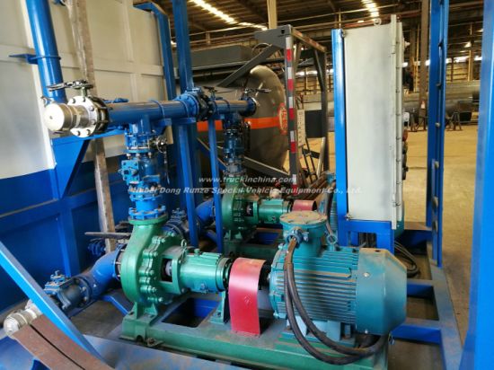 Skid 500 Bbl Frac Tank Steel Lined PE for Oilfield Chemical Contain (Skid With Motor Pump and Reactor Motor Stirring For Mxing HCl Hydrochloric Acid)