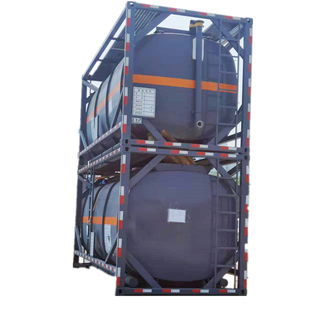 20FT Corrosive Class 8 ISO Tank Containers 20KL for UN 1830 Sulfuric Acid 17% -93% Q235B+PE