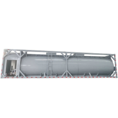 40Ft Tank Container Made Mobile Gasoline Diesel Fuel Stations 38KL With 220V Oil Bower Pump And Dispenser