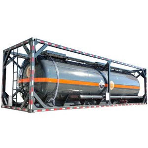 Iso 40FT Chemical Liquid HCl Acid Container Tank Lined PE 16mm 28KL