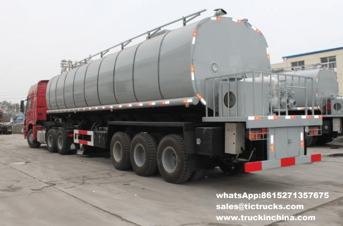 DTA bitumen tanker semitrailer 40cbm with PUMP and HOWO tractor
